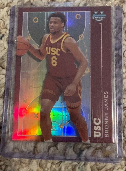 2023 Bowman University Chrome Prodigal Playmakers #PP-1 Bronny James — front