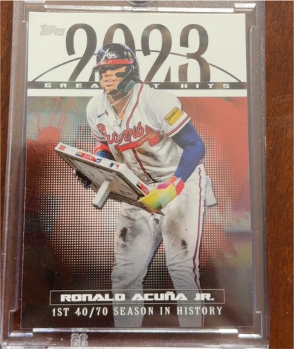 2024 Topps Series 1 2023 Greatest Hits #23GH-5 Ronald Acuña Jr. — front