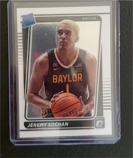 2022 Panini Chronicles Draft Picks Donruss Optic #10 Jeremy Sochan Rated Rookie — front