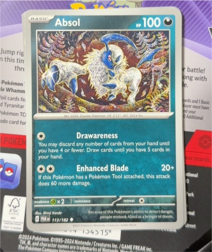 2023 Pokémon Paradox Rift #113 Absol — front