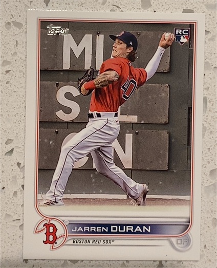 2022 Topps #187 Jarren Duran Rookie Image Variation — front