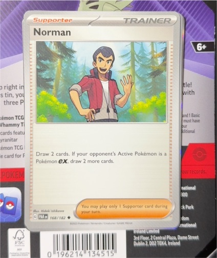 2023 Pokémon Scarlet & Violet Paradox Rift #168 Norman — front