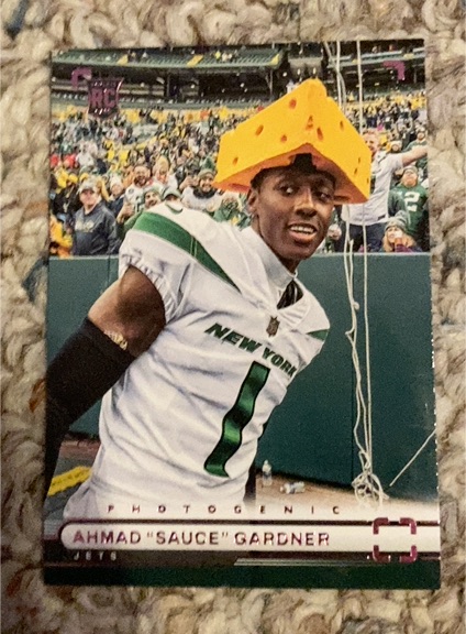 2022 Panini Chronicles Photogenic #PH-33 Ahmad "Sauce" Gardner — front
