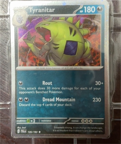 2023 Pokémon Paldea Evolved #135 Tyranitar — front