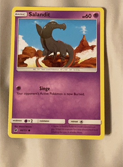2017 Pokémon Crimson Invasion #46 Salandit — front