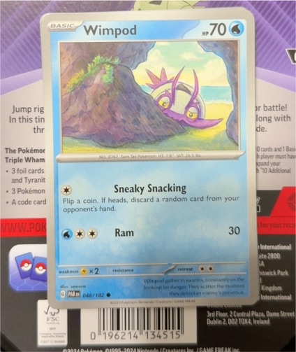 2022 Pokémon Paradox Rift #048 Wimpod — front