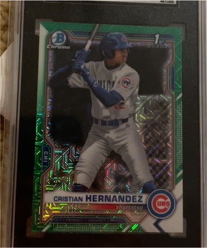 2021 Bowman Chrome #BCP-171 Cristian Hernandez — front