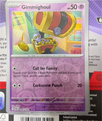 2023 Pokemon Scarlet & Violet Paradox Rift #087 Gimmighoul — front