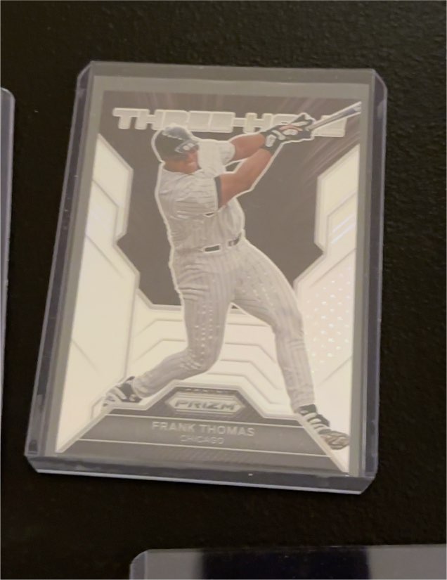2023 Panini Prizm #TH2 Frank Thomas Three-Hole Silver Prizm — front