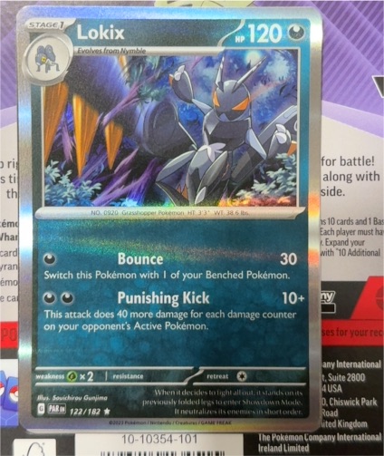2023 Pokémon TCG Paradox Rift #122 Lokix — front