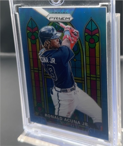 2021 Panini Prizm Stained Glass #SG-4 Ronald Acuna Jr. — front
