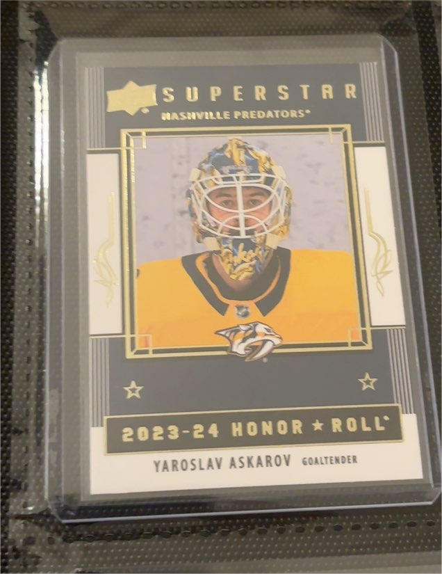 2023-24 Upper Deck Series 2 Honor Roll #HR60 Yaroslav Askarov — front