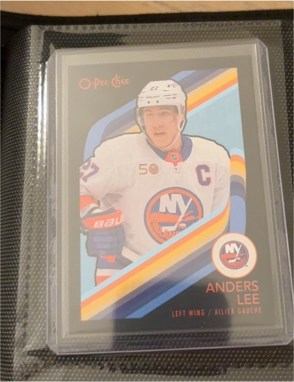 2023-24 O-Pee-Chee Retro Black Anders Lee — front
