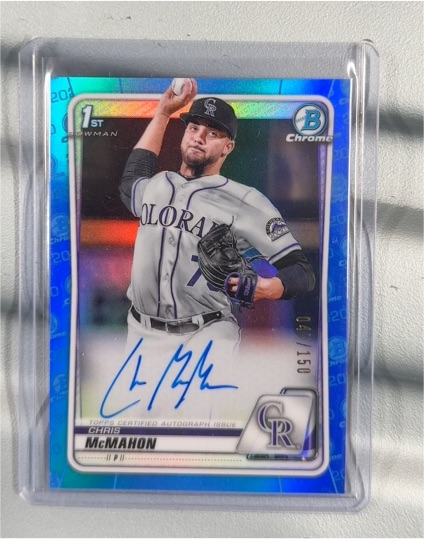 2020 Bowman Chrome Draft #CDA-CMM Chris McMahon — front