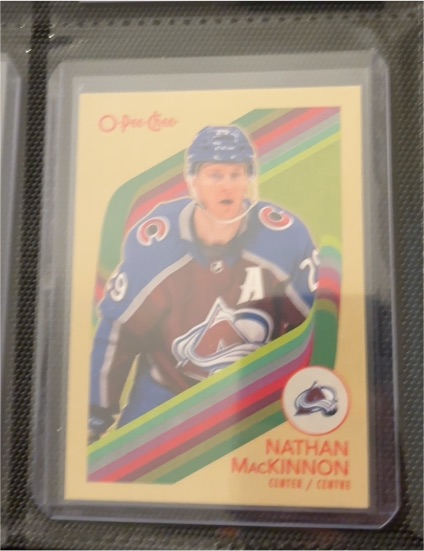 2023-24 O-Pee-Chee Retro #79 Nathan MacKinnon — front