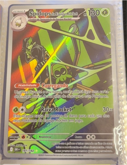2025 Pokémon TCG Team Rocket's Spidops 187/182 Illustration Rare Destined Rivals — front