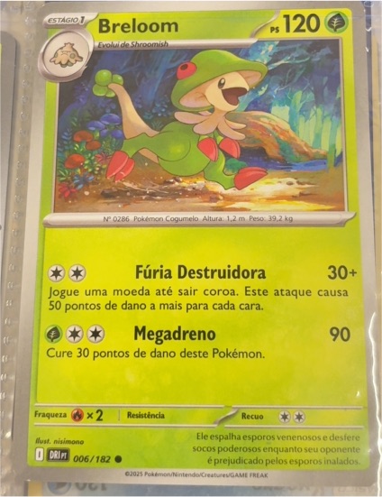 2025 Pokémon Destined Rivals #006 Breloom — front