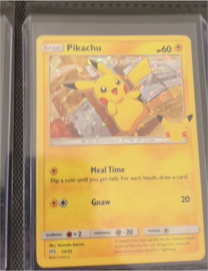 2021 Pokémon #25 Pikachu McDonald's 25th Anniversary Promo — front