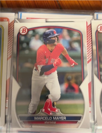2023 Bowman #BP-107 Marcelo Mayer Boston Red Sox — front