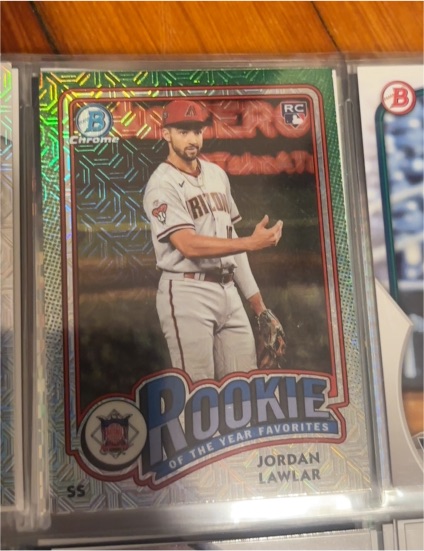 2024 Bowman Chrome Rookie of the Year Favorites #ROY-7 Jordan Lawlar — front