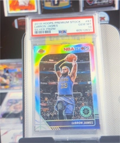 2019-20 Panini Hoops Premium Stock #87 LeBron James Silver Prizm — front