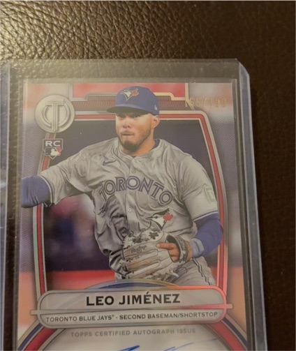 2025 Topps Tribute #TA-LJ Leo Jiménez — front