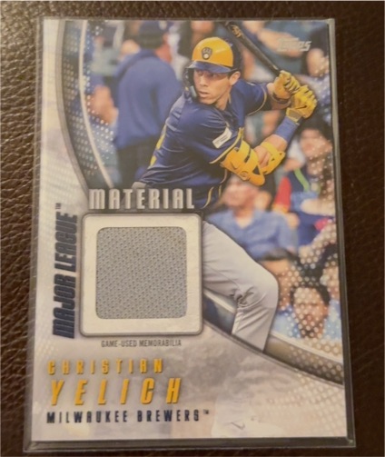 2025 Topps Series 1 Major League Material #MLM-CY Christian Yelich — front
