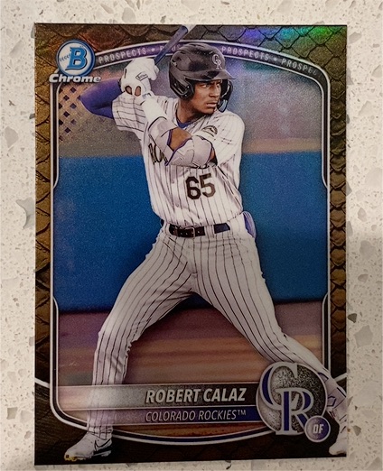 2025 Bowman Chrome #BCP-40 Robert Calaz — front