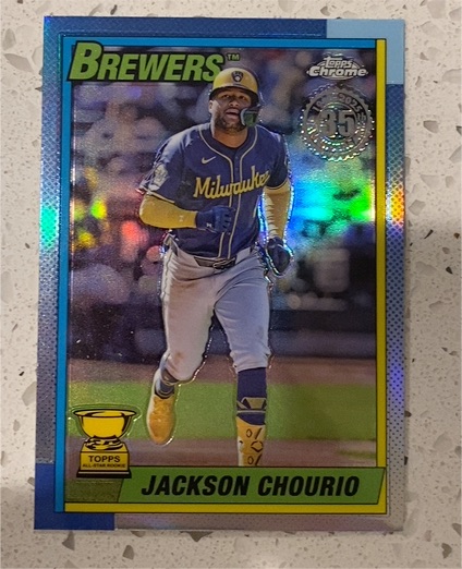 2025 Topps Chrome 1990 35th Anniversary #90CB-9 Jackson Chourio — front