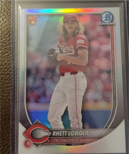 2025 Bowman Chrome Red Rookie Redemption #6 Rhett Lowder — front