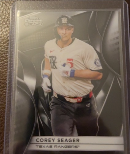2025 Topps Chrome Black #148 Corey Seager — front