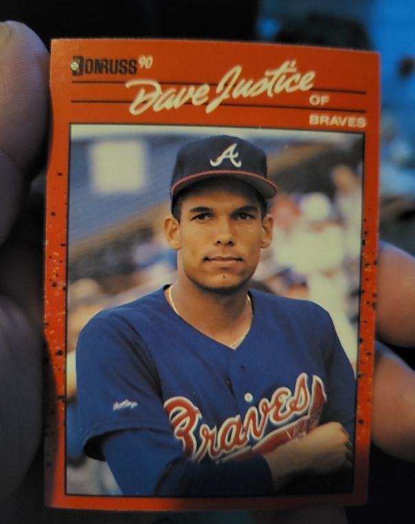1990 Donruss #704 Dave Justice — front