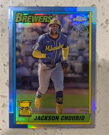 2025 Topps Chrome 1990 #90CB-9 Jackson Chourio — front