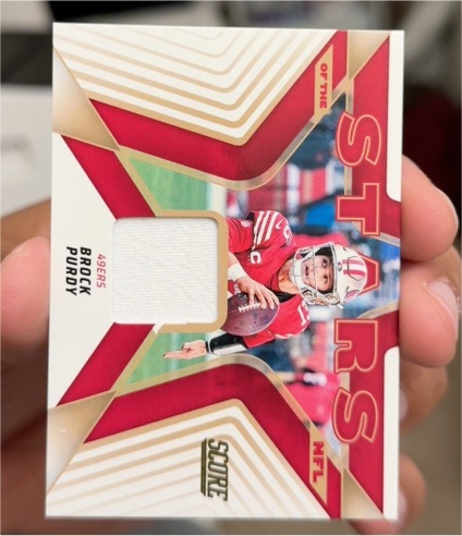 2025 Panini Score #SNJ-BPY Brock Purdy — front
