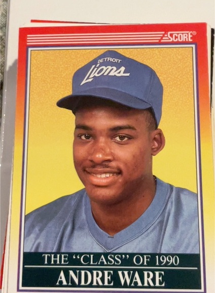 1990 Score #607 Andre Ware — front