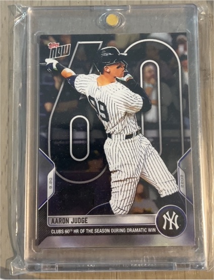 2022 Topps Now #929 Aaron Judge 60th Home Run — front