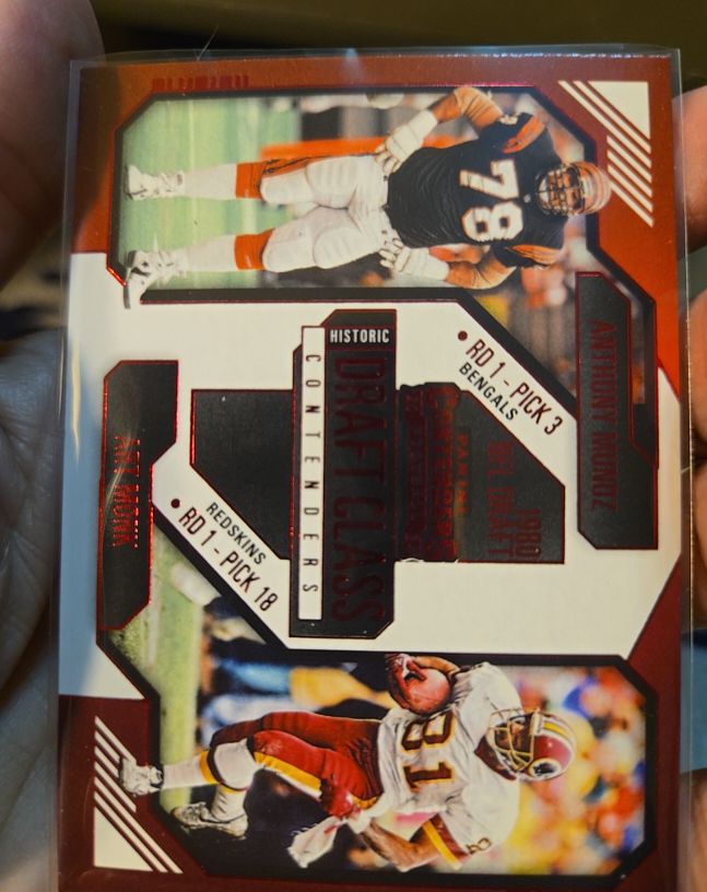 2024 Panini Contenders Historic Draft Class - Anthony Munoz & Art Monk #4 — front