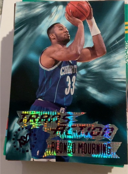 1995-96 Topps Stadium Club #356 Alonzo Mourning — front