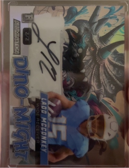2024 Wild Card Alumination Dino-Might #2 Ladd McConkey — front