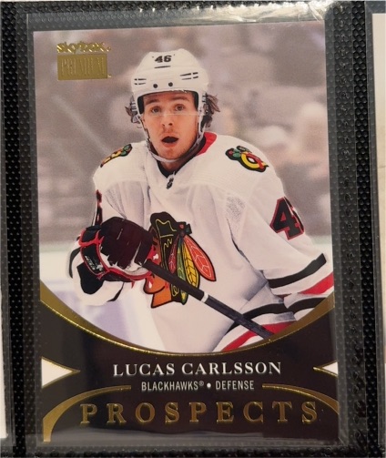 2020-21 Skybox Metal Universe Premium Prospects #PP-31 Lucas Carlsson — front
