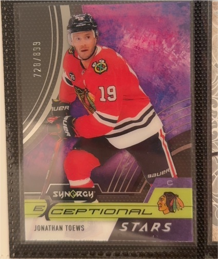2021-22 Upper Deck Synergy Exceptional Stars #ES-JT Jonathan Toews — front