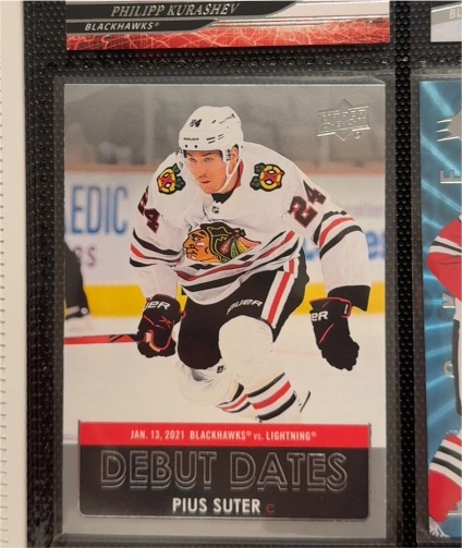 2021-22 Upper Deck Series 1 Debut Dates #DD-19 Pius Suter — front