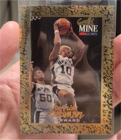1995-96 Skybox NBA Hoops Gold Mine #448 Dennis Rodman — front