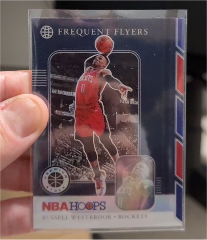2019-20 Panini NBA Hoops Premium Stock Frequent Flyers #9 Russell Westbrook — front