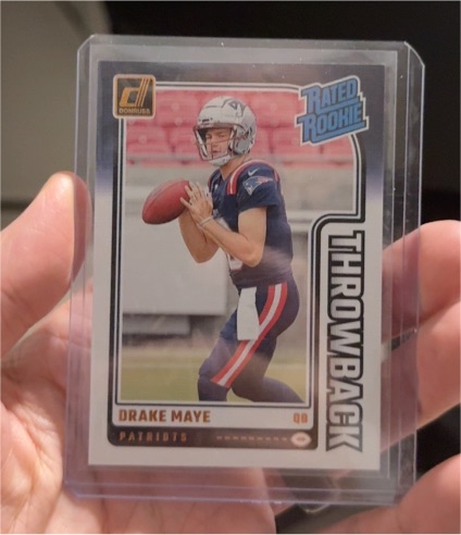 2024 Panini Donruss Rated Rookies Throwbacks #49 Drake Maye — front