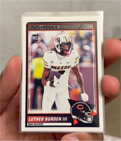 2025 Panini Score #18 Luther Burden III Rookie RC Chicago Bears — front