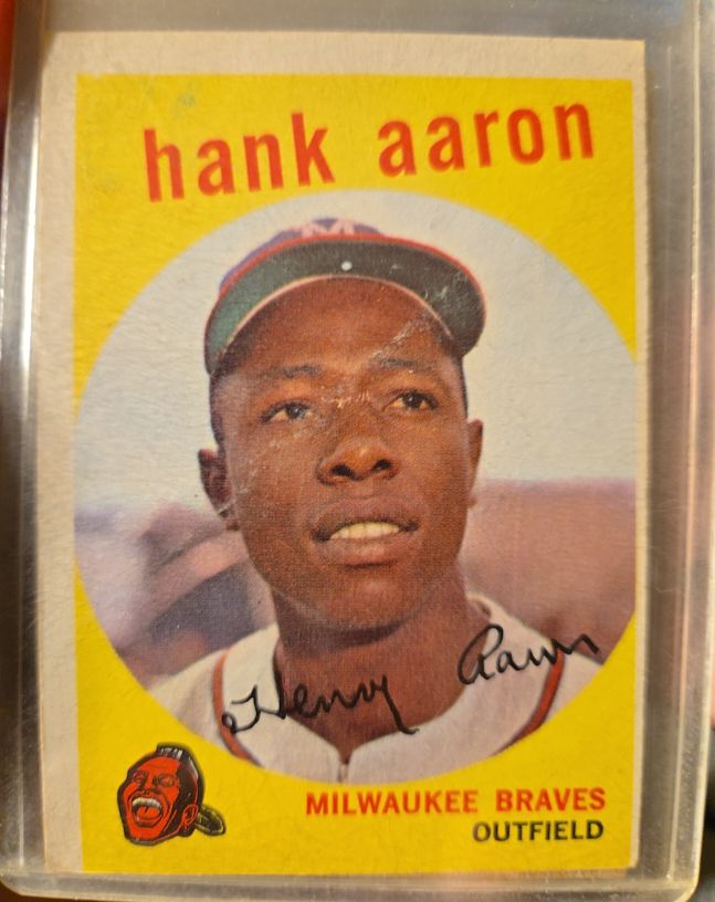 1959 Topps #380 Hank Aaron — front