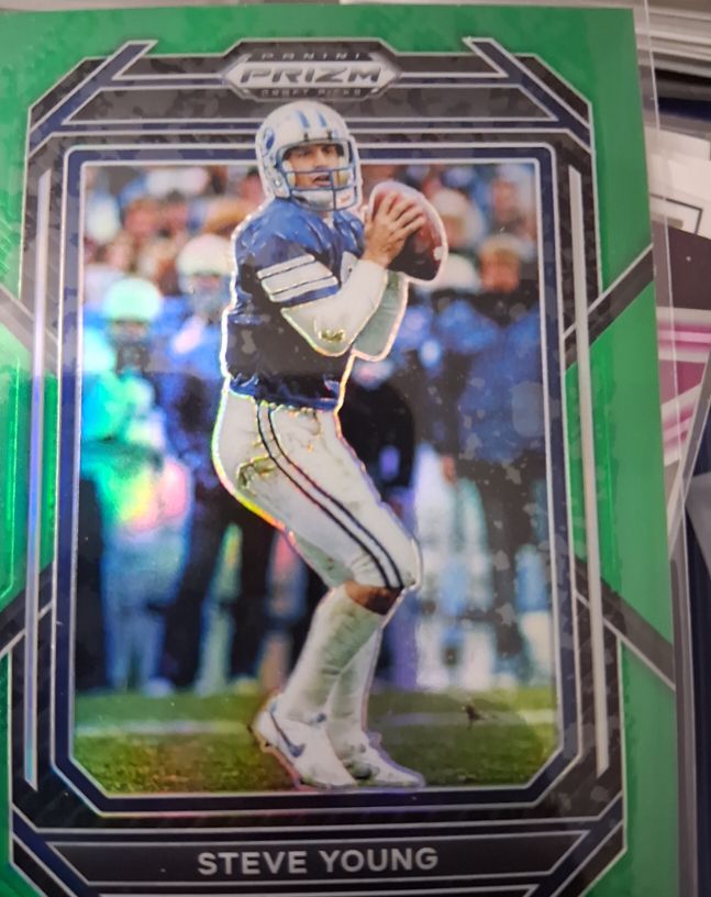 2023 Panini Prizm Draft Picks #89 Steve Young Prizms Green — front