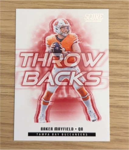 2025 Panini Score Throwbacks #2 Baker Mayfield — front