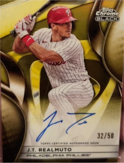 2025 Topps Chrome Black #CBA-JRE J.T. Realmuto — front